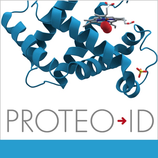 Graphical representation of protein with text "Proteos-ID"