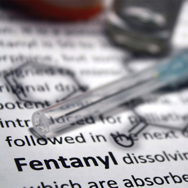 Lab equipment with text "Fentanyl"