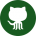 a white GitHub logo in a green circle