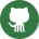 a white GitHub logo in a green circle