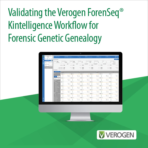 Computer with Verogen Kintelligence software on screen