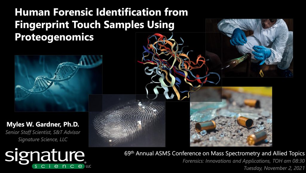 Title Slide for Presentation: Human Forensic Identification from Fingerprint Touch Samples Using Proteogenomics"