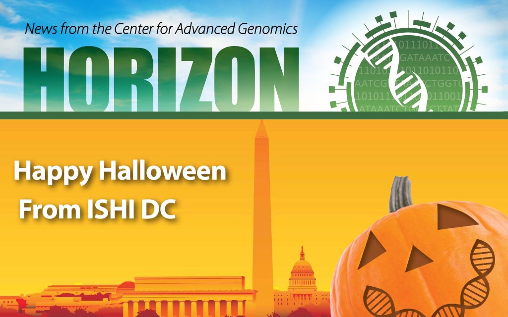 Happy Halloween from ISHI DC 
Pumpkin in front of DC Skyline