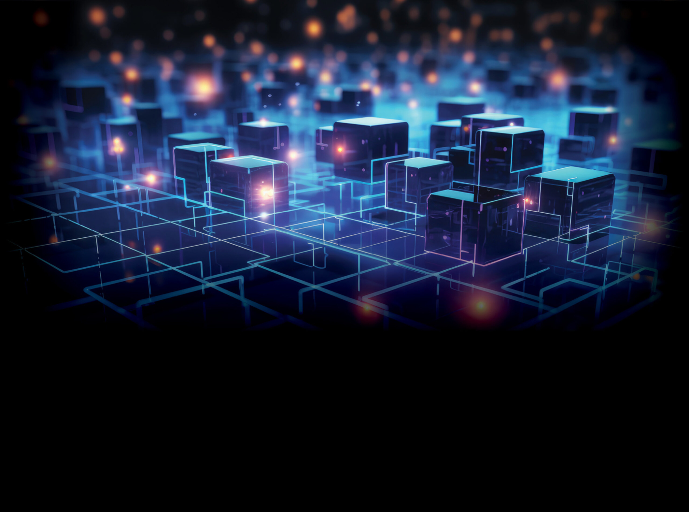 Image of blocks stacked on an underlying grid, suggesting AI development consultation.