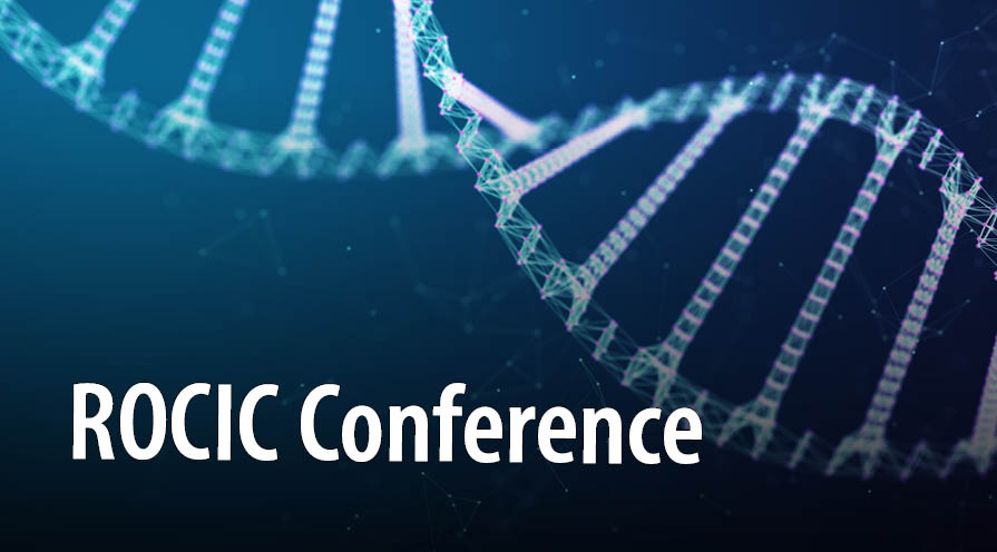 Blue DNA image with text ROCIC Conference