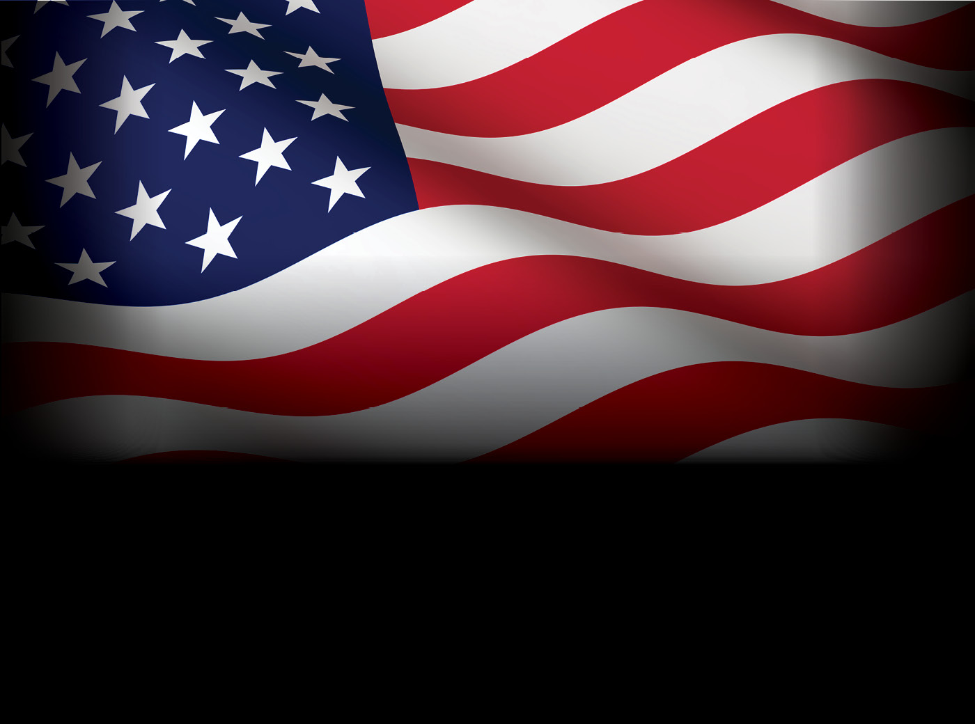 A waving American flag