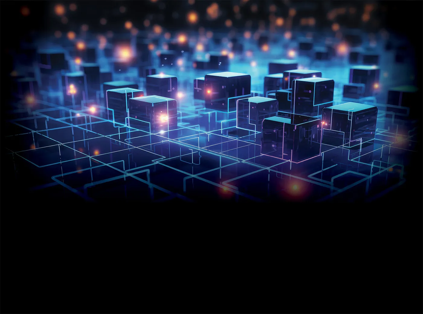 Image of blocks stacked on an underlying grid, suggesting AI development consultation.